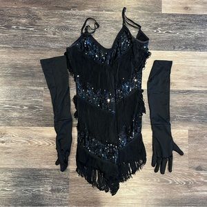 1920s flapper sequin outfit